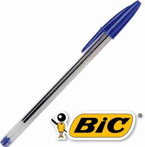 Blue bic pen
