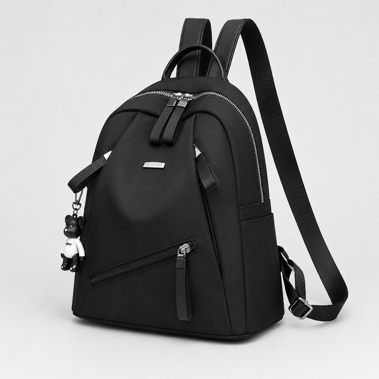 Elegant Women’s Mini Backpack – Black