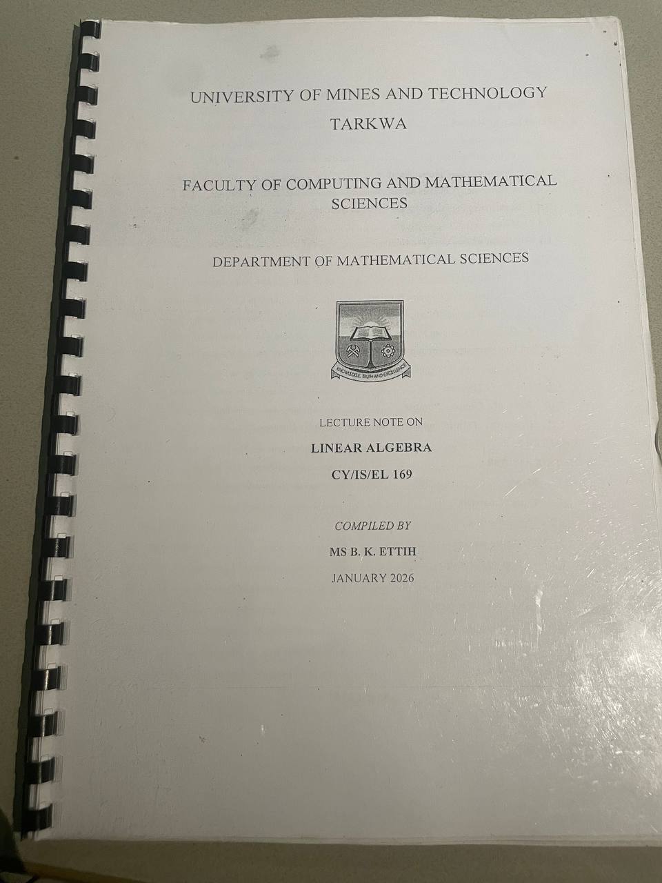 Complied Linear Algebra handout
